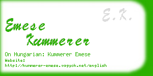 emese kummerer business card